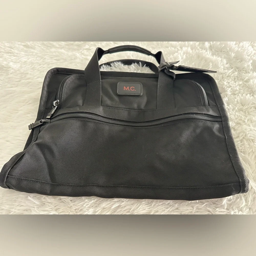 TUMI Black Nylon Messenger Briefcase Business‎ Bag